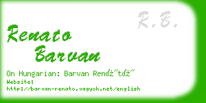 renato barvan business card